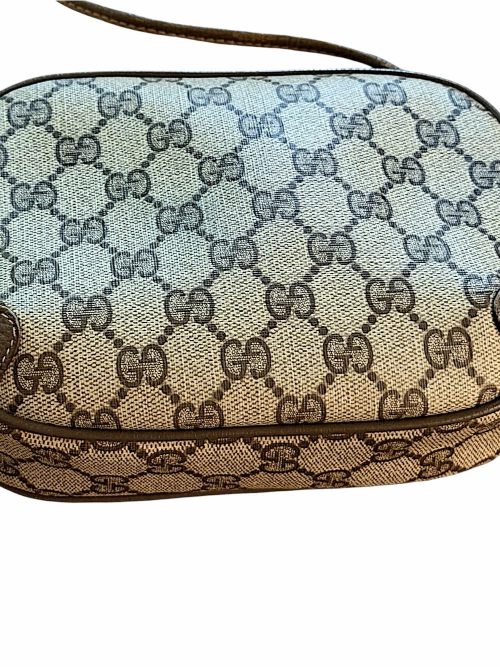 Gucci Beige/Brown Monogram Crossbody with Web Stripe - Picture 3 of 5